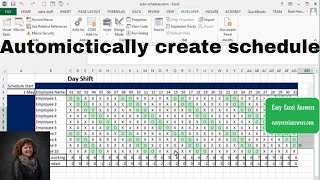 Automatically create shift schedule in Excel [upl. by Anu]