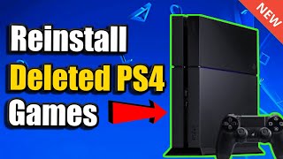 How to REINSTALL GAMES on PS4 After deleting them Redownload Games [upl. by Godding]