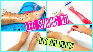 HOW TO SHAVE YOUR LEGS FOR BEGINNERS [upl. by Auqinat786]