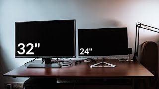 Monitor Upgrade  24 vs 32 Inch Monitor BENQ EW3270U [upl. by Isus946]