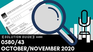 058043 OctoberNovember 2020 Marking Scheme MS Audio Voiceover [upl. by Juliana]