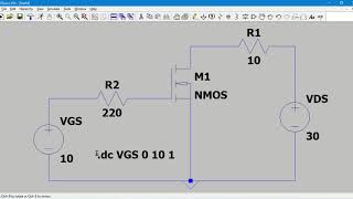 MOSFET Characteristics using LTSpice [upl. by Madelina]