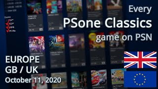 Every PSone CLASSICS game on the PlayStation Store EU [upl. by Kreg]