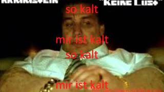 Rammstein Keine Lust Lyrics [upl. by Skolnik329]