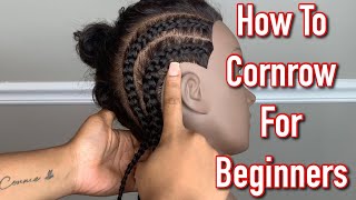 How To Cornrow Braids To Scalp  Beginner Friendly  Cornrow Tutorial [upl. by Haskins]