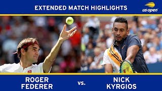 Roger Federer vs Nick Kyrgios Extended Highlights  US Open 2018 Round 3 [upl. by Dorinda]