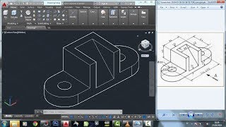 Belajar AutoCAD gambar 3dimensi 7 teknik mesin [upl. by Smeaj]