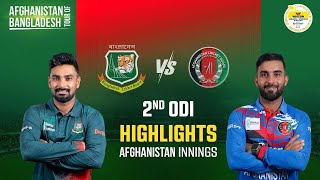 Highlights  Bangladesh vs Afghanistan  2nd ODI  Afghanistan Innings [upl. by Palocz]