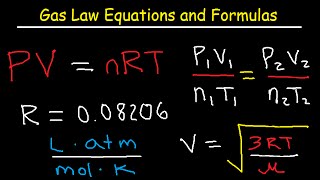 Gas Laws  Equations and Formulas [upl. by Silbahc495]