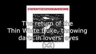 Station to Station  David Bowie  Lyrics [upl. by Enyrhtak]