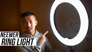 Neewer Ring Light Review amp FULL Setup 18 LED Ring Light Worth it [upl. by Erolyat150]