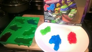 Making TMNT JellO Jigglers  Recipe amp Review [upl. by Hogen]