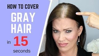 HOW TO Cover GRAY HAIR  IN SECONDS without coloring your hair [upl. by Bohi]