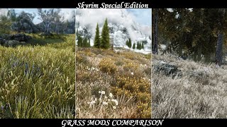 Skyrim SE  Grass Mods Comparison REUpdated [upl. by Edrei335]