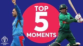 Nabi Shakib  Bangladesh v Afghanistan  Top 5 Moments  ICC Cricket World Cup 2019 [upl. by Hafler]