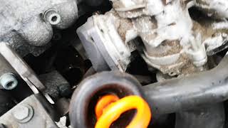 VWAUDI 20TDI Main engine thermostat change [upl. by Ajay421]