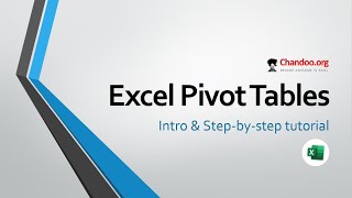 Pivot Tables in Excel  Intro amp Stepbystep tutorial [upl. by Attelrahs]