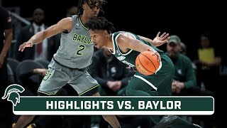 Baylor at Michigan State  Highlights  Big Ten Mens Basketball  Dec16 2023 [upl. by Broddy824]