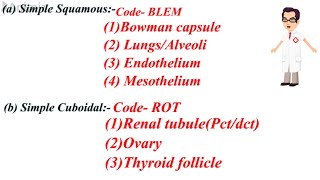 EPITHELIAL TISSUE MNEMONICS [upl. by Etana]