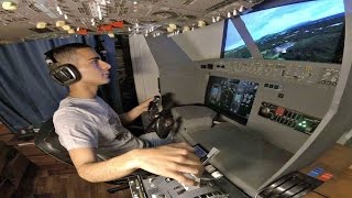 PMDG Boeing 737 Home Cockpit  Skiathos to Samos FULL FLIGHT  Short TakeoffLanding  GoPro Cockpit [upl. by Nevile]