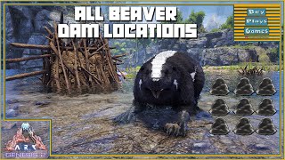 ARK Genesis 2  ALL Beaver Dam Spawn Locations  Come Get Your CEMENTING PASTE [upl. by Ahsenhoj521]