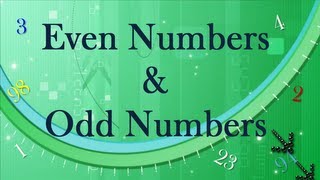 Even numbers amp Odd numbers [upl. by Sixele]