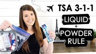 TSA 311 LIQUID amp POWDER RULE FOR CARRY ON BAG  Everything you need to know from a Travel Agent [upl. by Lorain98]