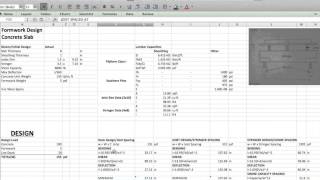 Concrete Slab Formwork Design Example [upl. by Novihs]