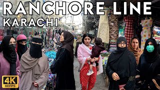 Ranchore Line Market Karachi  Walking Tourist 4K [upl. by Repinuj]