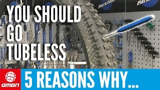 5 Reasons You Should Switch To Tubeless MTB Tyres  Mountain Bike Maintenance [upl. by Yrogerg16]