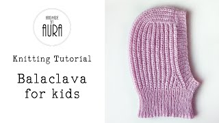 Knitting Tutorial  Balaclava for Kids [upl. by Seif173]