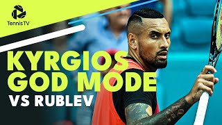 Nick Kyrgios GOD MODE vs Rublev  Miami 2022 Highlights [upl. by Adyan745]