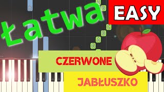 🎹 Czerwone jabłuszko  Piano Tutorial łatwa wersja 🎵 NUTY W OPISIE 🎼 [upl. by Candide]