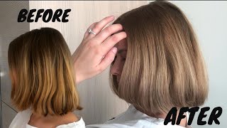 HOW TO Perfect Dark Ash Blonde Hair At Home [upl. by Yornek281]