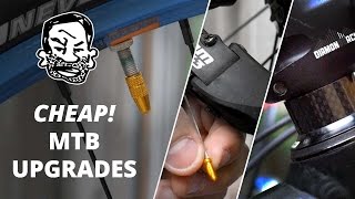 10 Ridiculously Cheap Mountain Bike Upgrades [upl. by Tamarra]