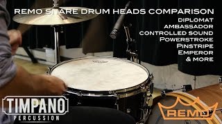 ULTIMATE Remo Snare Drum Heads Comparison  Timpano Percussion [upl. by Aniraz]