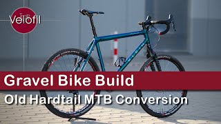 Top notch Gravel  Cyclocross Bike Build from an old MTB [upl. by Ecadnarb223]