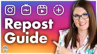 How to Repost Instagram Feed Posts Stories IGTV and Reels [upl. by Koetke]