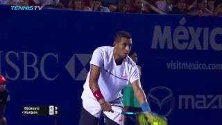 Kyrgios beats Djokovic in 2017 ATP Acapulco QuarterFinal Highlights [upl. by Leugim]