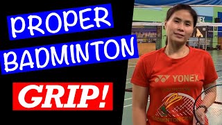 How to Grip Your Badminton Racket Properly [upl. by Corrina974]