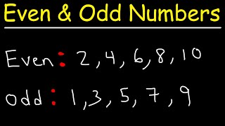 Even and Odd Numbers  Basic Introduction [upl. by Seavir]