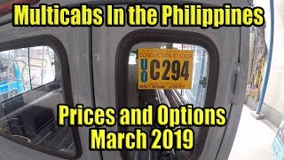 Multicabs In The Philippines Prices and Options March 2019 [upl. by Giffy]