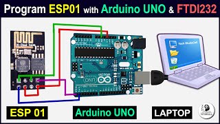 How to program ESP8266 ESP01 with Arduino UNO and FTDI232 [upl. by Thornton]