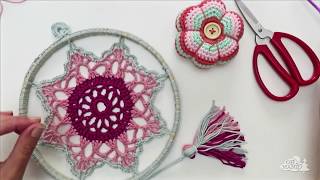 ATRAPASUEÑOS Mandala Estrella a crochet 2  Dream catcher [upl. by Adnahsed]