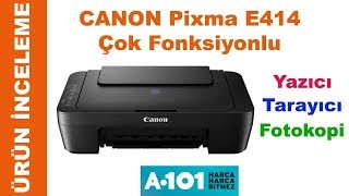 Canon Pixma E414 Yazıcı Tarayıcı Fotokopi Ürün İnceleme [upl. by Erdnoed]