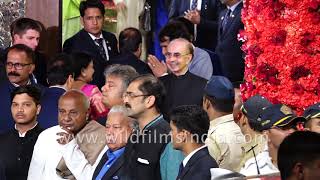 Ratan Tata and Deve Gowda at Isha Ambanis wedding Javed Akhtar in frame too [upl. by Lekkim118]