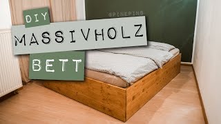 DIY Bett aus Massivholzbett selbst bauen houselife [upl. by Rand]