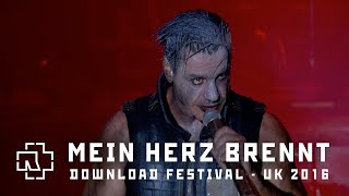 Rammstein  Mein Herz brennt Live at Download Festival UK 2016 [upl. by Ocinemod91]