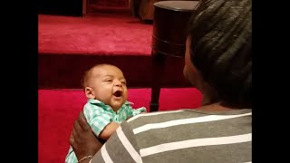 Baby sings at church  Adorable [upl. by Doggett]