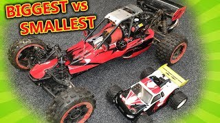 MASSIVE LOUD and TINY Little GAS RC Cars  Crashes [upl. by Arimaj]